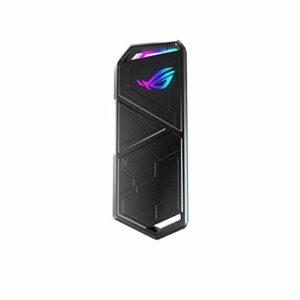 ROG Strix Arion M.2 NVMe SSD Enclosure-USB3.2 GEN2 Type-C, 10Gbps, Aura Sync RGB, Dual USB-C to C and USB-A to C Cables, Thermal Pads, PCIe 2280/2260/2242/2230 M Key/B+M Key, Screwdriver-Free